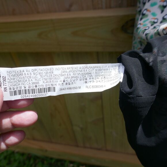 Zara Trafaluc Short Sleeve Mini Dress Toucan Bird Small Fit Flare Viscose Poly - Picture 3 of 7